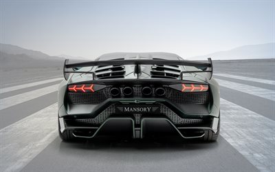 2020, Mansory Cabrera, Lamborghini Aventador SVJ, vue de l&#39;arri&#232;re, &#224; l&#39;ext&#233;rieur, hypercar, tuning Aventador, la nouvelle Aventador Mansory, des voitures de sport italiennes, Lamborghini