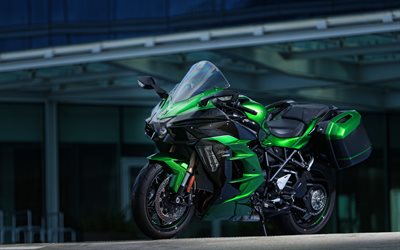 Kawasaki Ninja H2 SX SE, 4k, superbikes, 2020 bisiklet, Japon motosikletler, 2020 Kawasaki Ninja H2, Kawasaki