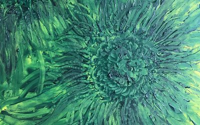flor pintada, textura de tinta verde, pintura art&#237;stica, textura de respingos de tinta verde