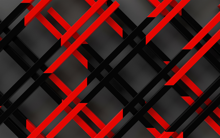3D linear patterns, 4k, 3D grid, geomatric shapes, abstract textures, 3D lines, 3D textures
