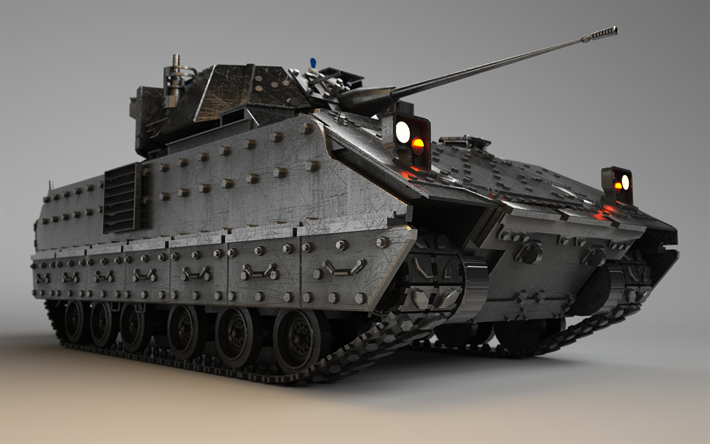 M2A2 Bradley, 4k, AIFV, US army, NATO, ХМ765, infantry fighting vehicle