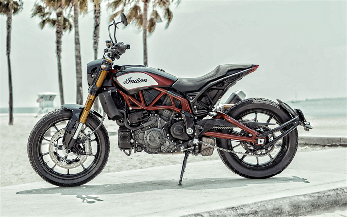 2019, Indien FTR 1200, cool moto, vue de c&#244;t&#233;, nouveau noir FTR1200, american motos, Indien