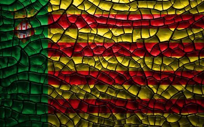 Castellon, 4k, İspanyolca iller, bayrak, İspanya, il&#231;elere, Castellon 3D bayrak, Avrupa&#39;nın toprak, Castellon Bayrak, 3D sanat, İl kırık