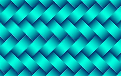 turquoise wicker texture, wicker abstraction, turquoise wicker background, geometric texture, wicker texture