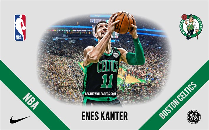 Enes Kanter, ボストンCeltics, トルコのバスケットボール選手, NBA, 肖像, 米国, バスケット, TDガーデン, ボストンCelticsロゴ