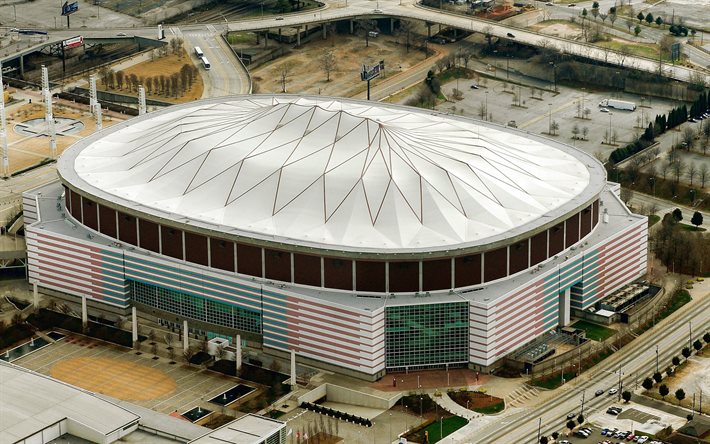 Georgia Dome, Peach Bowl stadium, dello Stato della Georgia, Pantere, stadio di Atlanta, in Georgia, stadio di calcio, il football americano, USA