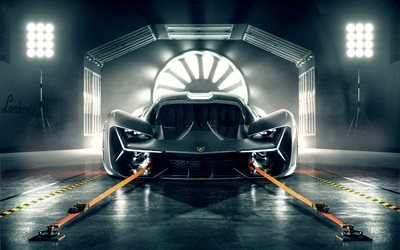 4k, Lamborghini Terzo Millennio, front view, 2019 cars, aerodynamic tube, hypercars, italian cars, Lamborghini