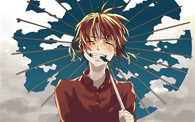 Kagura, artwork, protagonist, manga, Gintama