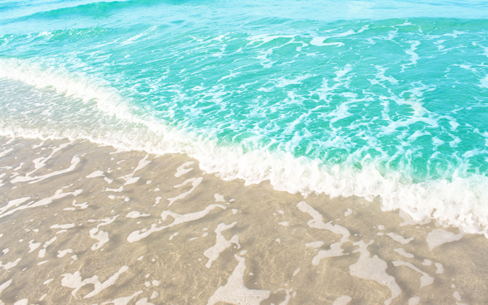 brise de mer, le bleu de l&#39;eau, la mer, l&#39;&#233;t&#233;, la plage, les vagues