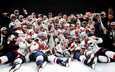 washington capitals, amerikanische eishockey-team, nhl, washington, usa, champions, 2018, national hockey league