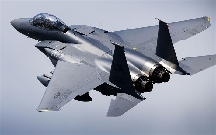 McDonnell Douglas F-15E Strike Eagle, American fighter-bomber, US Air Force, military aircraft, flight
