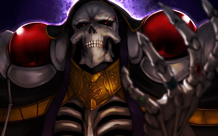 Download wallpapers Ainz Ooal Gown, protagonist, Momonga, manga, Overlord  for desktop free. Pictures for desktop free