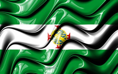 Cisplatina flag, 4k, States of Brazil, administrative districts, Flag of Cisplatina, 3D art, Cisplatina, brazilian states, Cisplatina 3D flag, Brazil, South America