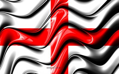 Milan Flag, 4k, Cities of Italy, Europe, Flag of Milan, 3D art, Milan, Italian cities, Milan 3D flag, Italy
