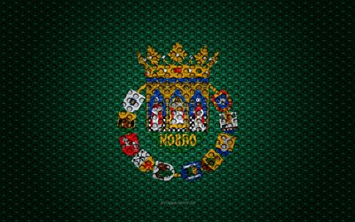 Flag of Sevilla, 4k, creative art, metal mesh texture, Sevilla flag, national symbol, provinces of Spain, Sevilla, Spain, Europe