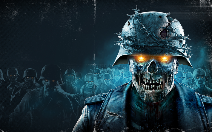 die zombie-armee 4, 4k, poster, 2019-spiele, zombie-armee-trilogie