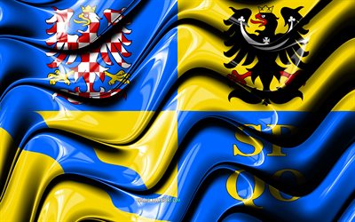 Olomouc flag, 4k, Regions of Czech Republic, administrative districts, Flag of Olomouc, 3D art, Olomouc, czech regions, Olomouc 3D flag, Czech Republic, Europe