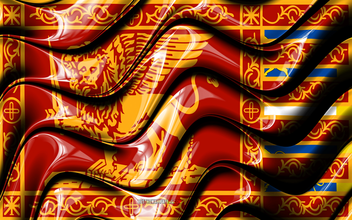 venedig-flagge, 4k, st&#228;dte in italien, europa, flagge von venedig, 3d-kunst, venedig, die italienischen st&#228;dte, 3d flag, italien