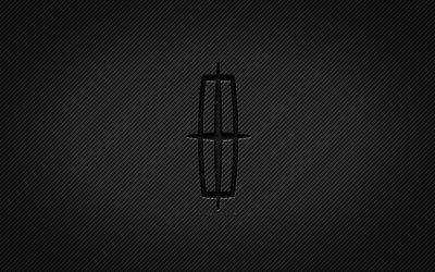 Lincoln carbon logo, 4k, grunge art, carbon background, creative, Lincoln black logo, cars brands, Lincoln logo, Lincoln