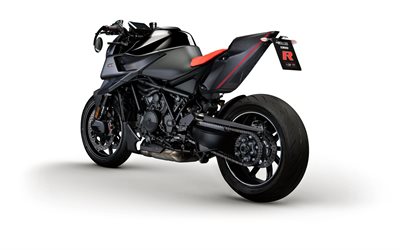 4k, brabus 1300 r, signature black edition, 2022, vista trasera, exterior, negro brabus 1300 r, motocicleta tuning, ktm