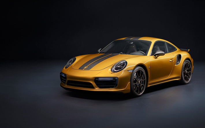 بورش 911 توربو s, 2018, الذهب بورش, كوبيه رياضية, السيارات الرياضية, سلسلة حصرية