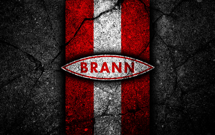 Download Wallpapers 4k Brann Fc Emblem Eliteserien Black Stone Football Norway Brann Logo Asphalt Texture Soccer Fc Brann For Desktop Free Pictures For Desktop Free