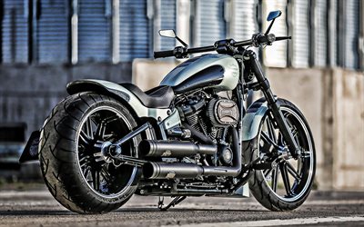 A Harley-Davidson Thunderbike, moto tuning, motos custom, vis&#227;o traseira, exterior, Thunderbike, A Harley-Davidson