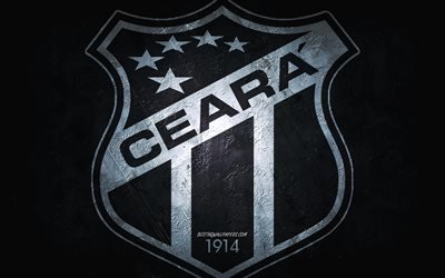 Ceara SC, Brazilian football team, white background, Ceara SC logo, grunge art, Serie A, Brazil, football, Ceara SC emblem