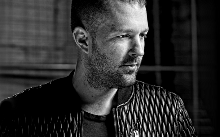 Brennan Kalp, Hollandalı DJ, portre, fotoğraf &#231;ekimi, siyah beyaz, elektronik m&#252;zik