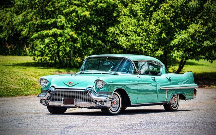 cadillac sixty-two hardtop limousine, 4k, retro-autos, 1957 autos, 6239, amerikanische autos, hdr, cadillac
