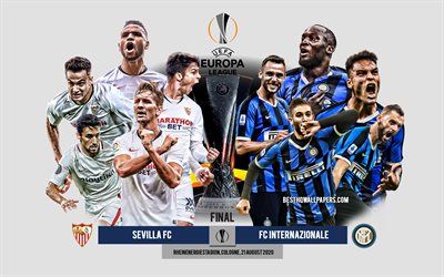 Sevilla FC vs Inter de Milán, final de la UEFA Europa League 2020, partido de fútbol, jugadores de fútbol, promoción creativa, Europa League, fútbol, Sevilla FC vs FC Internazionale
