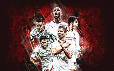 Sevilla FC, spanish football club, La Liga, 2020, Sevilla, Spain, football, Lucas Ocampos, Luuk de Jong
