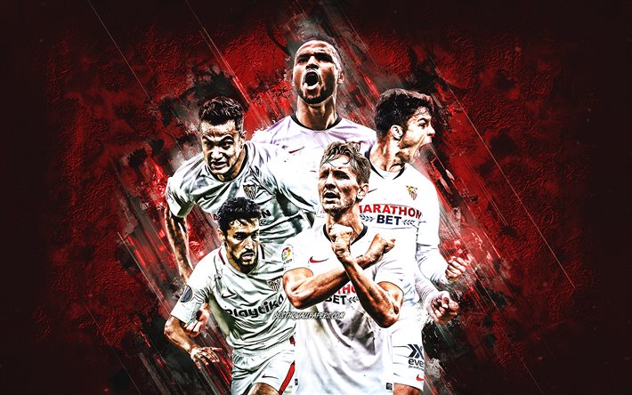 O Sevilla FC, clube de futebol espanhol, A Liga, 2020, Sevilla, Espanha, futebol, Lucas Ocampos, Luuk de Jong