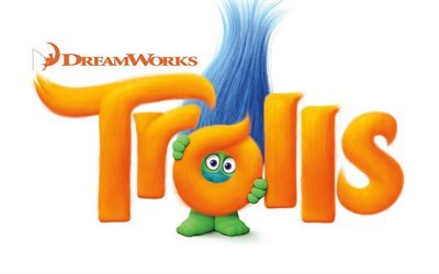 Trolls, cartel, 2016, logotipo