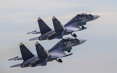 Su-30SM, combat fighter, military aviation, Russian Air Force, Russia