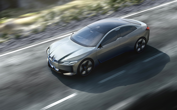 4k, BMW i, la Vision de la Dynamique, de la route, en 2017, les voitures, la circulation, les voitures allemandes, BMW