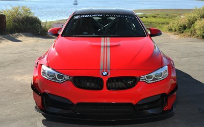 BMW M4, 2016, GTRS4, 4k, red M4, tuning BMW, sport car, vorsteiner