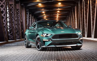 Ford Mustang Bullitt, 2019 cars, supercars, new Mustang, Ford