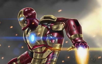 4k, Iron Man, el arte, superh&#233;roes, IronMan