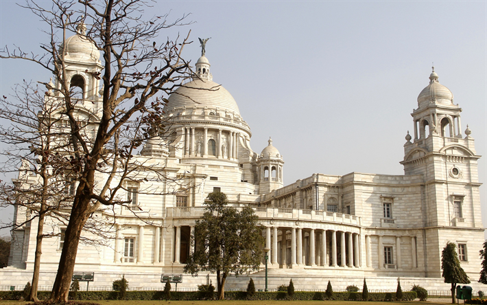 Victoria Memorial Hall, Kolkata, Indien, museum, turist attraktion, Drottning Victoria, Indien landm&#228;rken