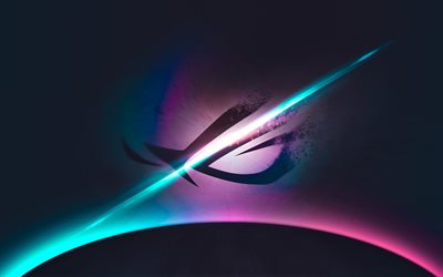 4k, Republic of Gamers, art, Asus, logo, abstract background