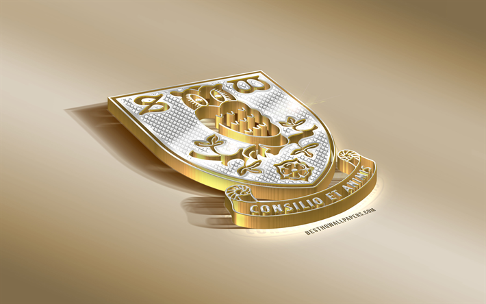 El Sheffield wednesday FC, club de f&#250;tbol ingl&#233;s, oro plateado, Sheffield, Inglaterra, EFL Campeonato, 3d emblema de oro, creativo, arte 3d, f&#250;tbol