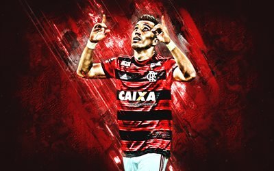 Fernando Uribe, Flamengo, striker, joy, red stone, famous footballers, football, Colombian footballers, grunge, Serie A, Brazil, CR Flamengo