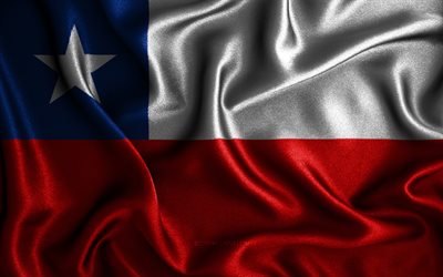 علم تشيلي, 4 ك, أعلام متموجة من الحرير, أمريكا الجنوبية, رموز وطنية, علم شيلي, أعلام النسيج, فن ثلاثي الأبعاد, تشيلي, علم شيلي ثلاثي الأبعاد