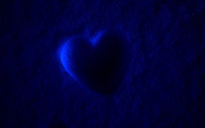 Descargar fondos de pantalla azul corazón 3D, 4k, conceptos de amor, arena  azul, obras de arte, corazones 3D, creativo, corazones, corazón frío libre.  Imágenes fondos de descarga gratuita