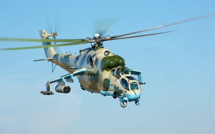 milit&#228;rische hubschrauber mi-24, ukrainische hubschrauber, der ukraine, mi-24pu1