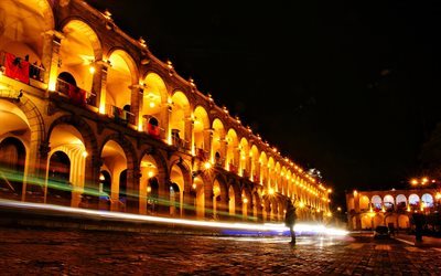 Cusco, Peru, gece, gece şehir