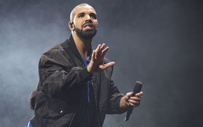 Drake, 4к, Aubrey Drake Graham, concert, Canadian rapper, singer