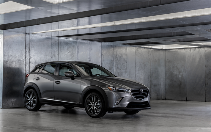 -3, 2018, gri yeni K-Mazda K 3, Japon arabaları, ge&#231;itler, Mazda