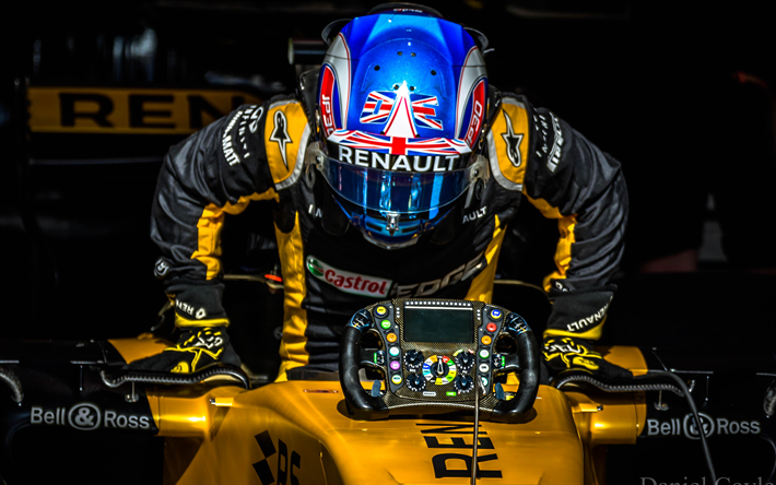 Jolyon Palmer, 4k, Formule 1, pilote de course Britannique, Renault RS17, Renault F1 Team